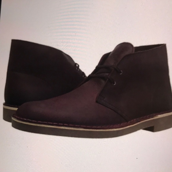 Clarks Other - NWT Clark’s collection dark wine red Chukka boots